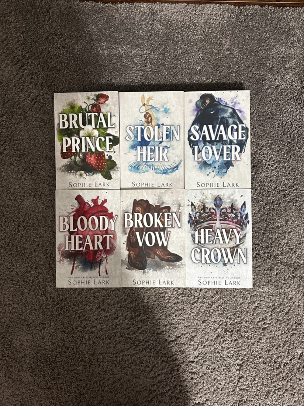bloom Sophie Lark Six-Book Set — White, Red, Blue, Brown Accents